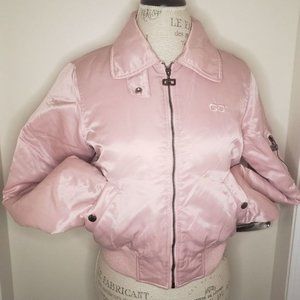 Vintage Guess pink bomber jacket
